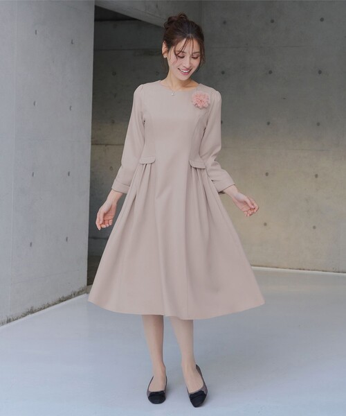 「Tiaclasse」 長袖ワンピース X-SMALL ネイビー レディース_画像3