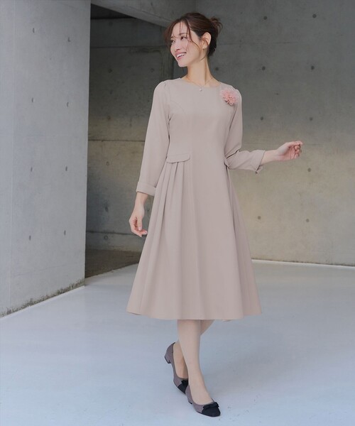 「Tiaclasse」 長袖ワンピース X-SMALL ネイビー レディース_画像4