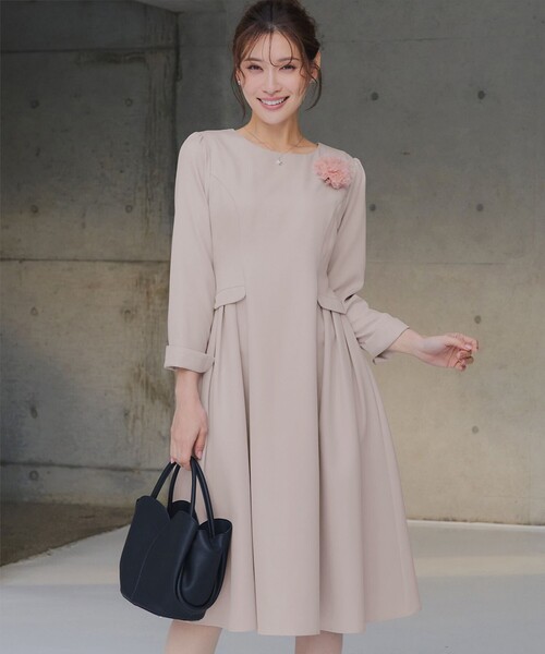 「Tiaclasse」 長袖ワンピース X-SMALL ネイビー レディース_画像6