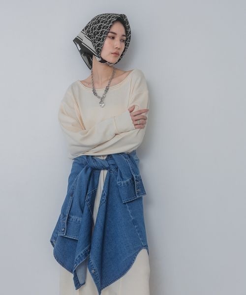 「JEANASIS」 長袖ワンピース FREE アイボリー レディース_画像6
