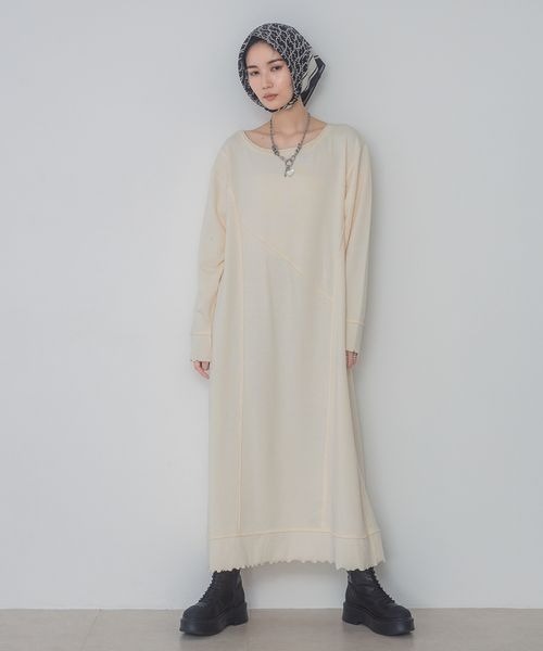 「JEANASIS」 長袖ワンピース FREE アイボリー レディース_画像9