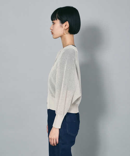 「NOMINE」 カーディガン フリー グレイッシュベージュ レディース_画像4