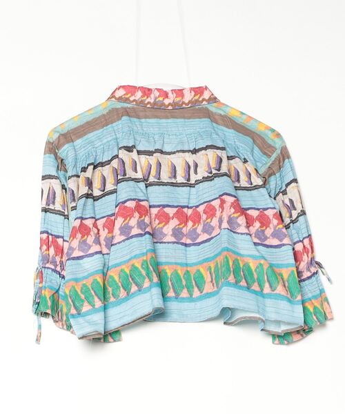 「BEAMS BOY」 7分袖ブラウス ONE SIZE サックスブルー レディース_画像2