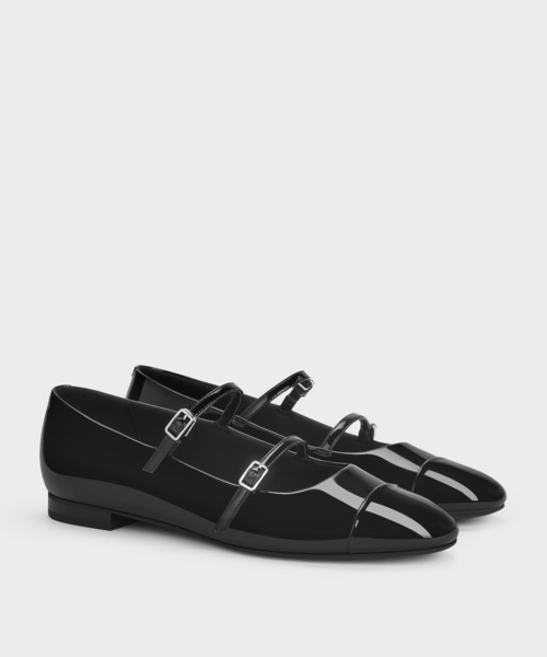 「CHARLES & KEITH」 フラットパンプス 25.5cm ブラック系その他6 レディース_画像7