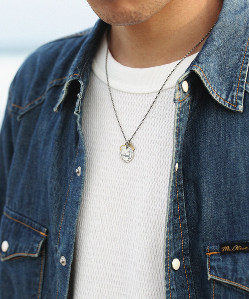 ミスターオリーブ　Mr.Olive 羽根モチーフ ネックレス 真鍮ブラスゴールド MR.OLIVE（ミスターオリーブ） ネックレス 39Plate Necklace メンズ