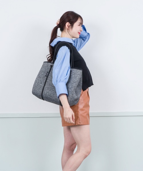 Willow Bay チャコールグレートートバッグ Willow Bay ウィローベイ WILLOW BAY トートバッグ ファスナー
