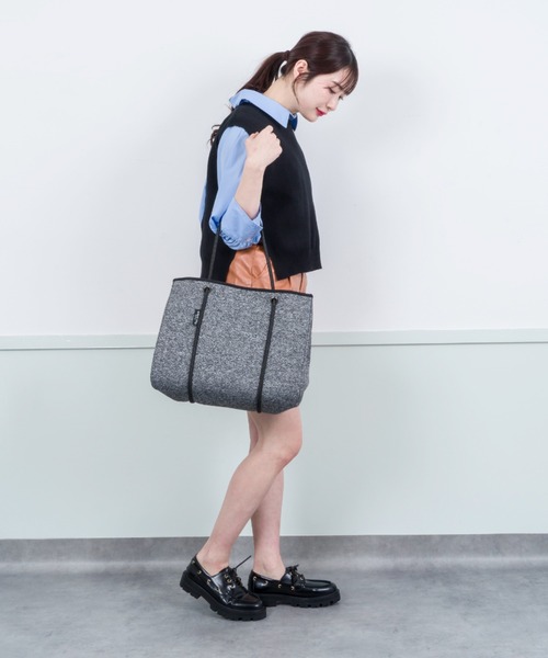 Willow Bay チャコールグレートートバッグ Willow Bay ウィローベイ WILLOW BAY トートバッグ ファスナー