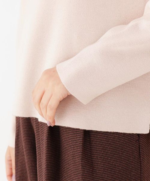 新品⭐︎リネン混ボートネックニット リネン混ボートネックルーズニット | レディースファッション