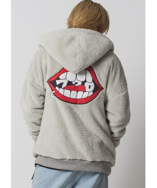 RE730 パーカー 「RE730」かわいいもこもこパーカーなみおくん両面ボア