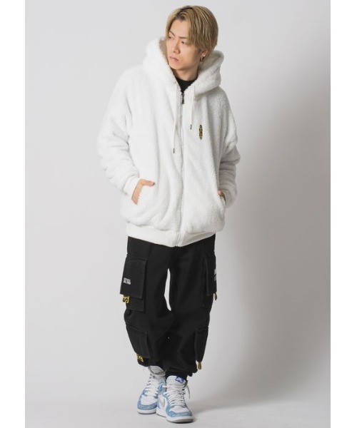 RE730 パーカー 「RE730」かわいいもこもこパーカーなみおくん両面ボア