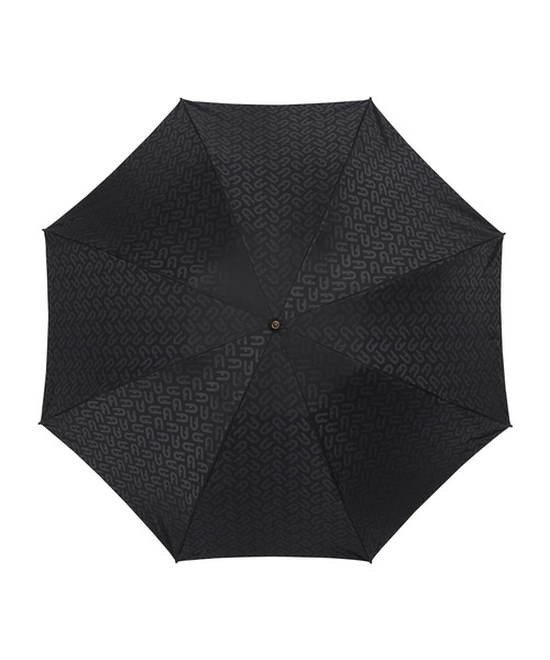 【未使用品】フルラ ロゴ 総柄 晴雨兼用 長傘 日傘 ブラック FURLA（フルラ） 晴雨兼用 日傘 長傘 日傘 uvカット 折りたたみ傘 形状