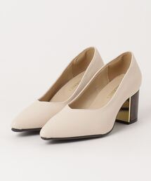 LibertyDoll パンプス ポインテッドトゥ7cmブロックヒールパンプス