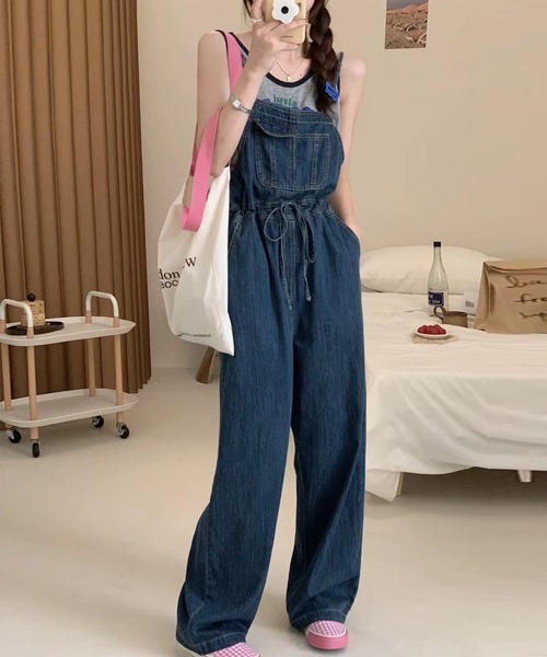 ロドリリオン　サロペット　レディース　デニム　オーバーオール　ワイド　2WAY DAY CLOSET サロペット オーバーオール レディース ワイドデニム