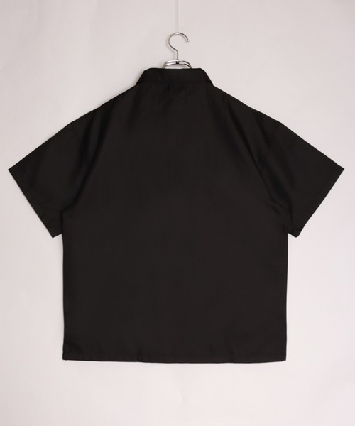 tシャツ 76 ハーフジップ 半袖シャツ ビッグシルエット メンズ