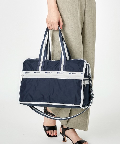 美品★LeSportsac DELUXE MED WEEKENDER ボストン DELUXE MED WEEKENDER/リサイクルドブラックJP / LeSportsac