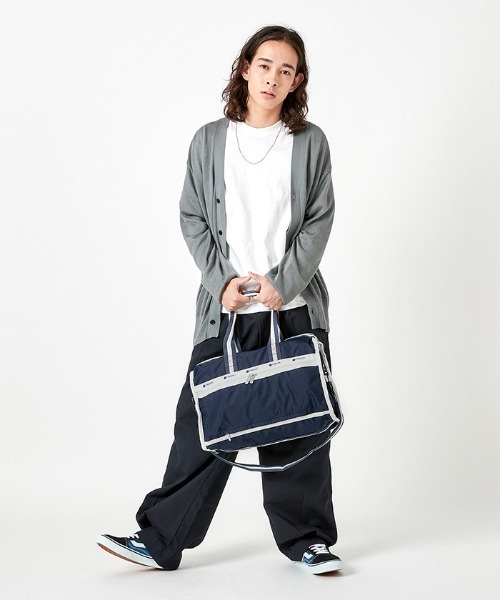 美品★LeSportsac DELUXE MED WEEKENDER ボストン DELUXE MED WEEKENDERスペクテイターディープブルー（ボストン