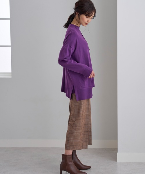 BELLUNA PLUS（ベルーナプラス） パンツ ウール調センタープレス