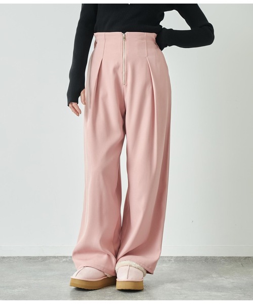スラックス  パンツ ANAP スラックス パンツ ZIPスラックスパンツ レディース