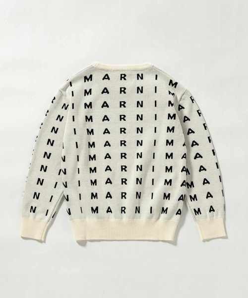 ニット MARNI（マルニ）Kids ＆ Junior ブランドロゴ総柄長袖ニット 
