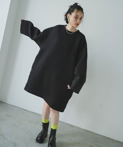 bohmal（ボマール） ワンピース ボンディングタックスリーブミニ