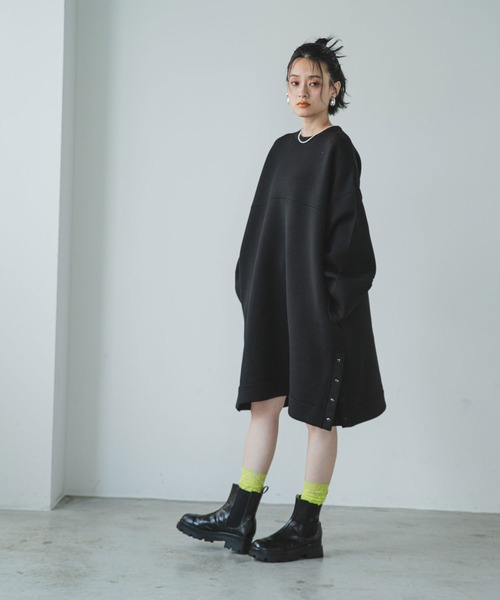 bohmal（ボマール） ワンピース ボンディングタックスリーブミニ