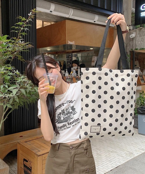 Mignonjour トートバッグ Mignonjour/ドット柄トートバッグ M2311