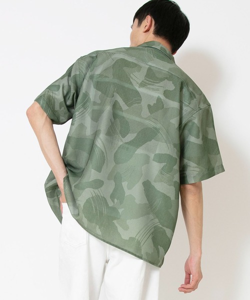 Johnbull シャツ メッシュショートスリーブシャツ メンズ