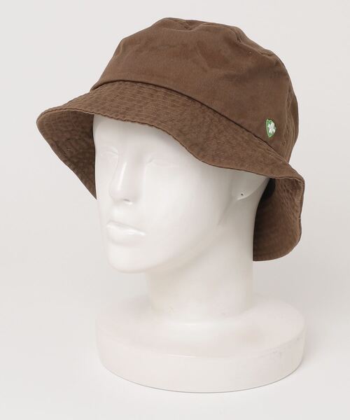 マイナス ヴィンテージ加工 ダメージ加工 バケット ハット 帽子 茶系 美品 226_top2.jpg