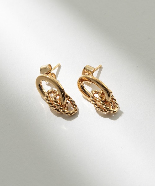 PHILIPPE AUDIBERT オーバルフープピアス PHILIPPE AUDIBERT ピアス 「PHILIPPE AUDIBERT」クラシカル