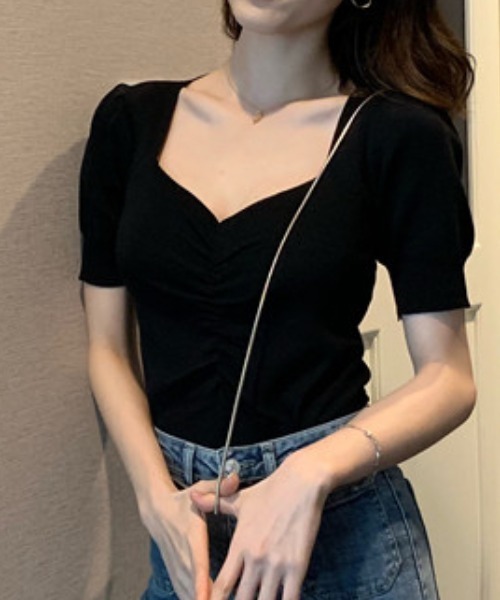 Per sist ence tシャツ Vネックフロントシャーリング