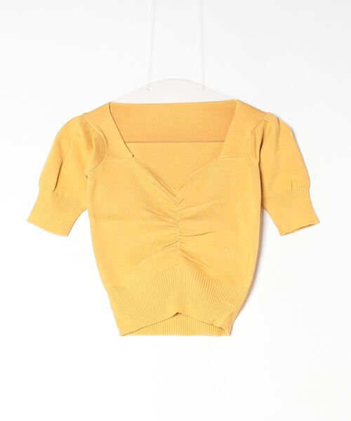 tシャツ パフスリーブウエストシャーリングショート丈トップス レディース ac2259_v12.jpg