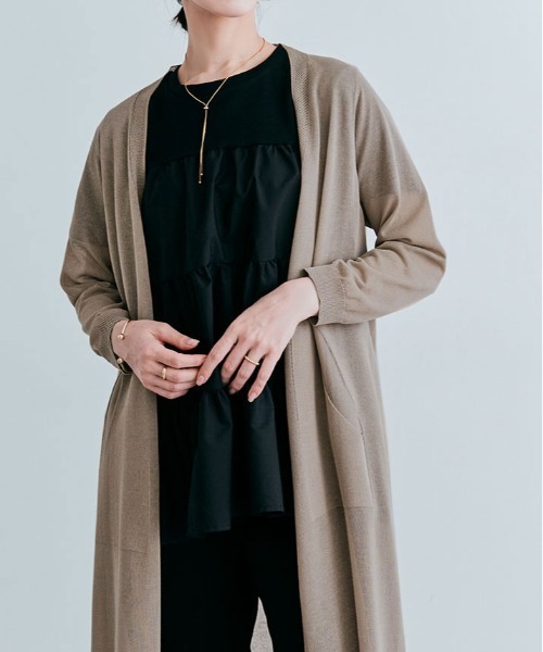 カーディガン シアー ニット ロング レディース : ZOZOTOWN Yahoo!店