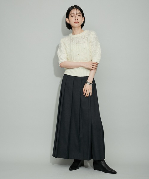 ADAM ET ROPE' ニット セーター 「WEB限定」パールドットニット ADAM ET ROPE' ニット セーター 「WEB限定」パールドットニット