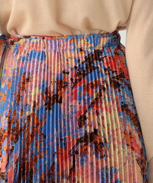 TOMORROWLAND .B ポリエステル ジオメトリックプリントスカート TOMORROWLAND .B ポリエステル ジオメトリックプリントスカート