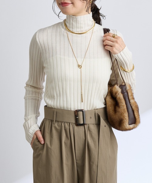 シルク85%カシミヤ15%チュニック（M−L)