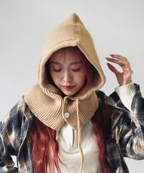 韓国ブランド【skoot】キャット　バラクラバ　※訳あり Port（ポート） ニット帽 ニットキャップ 「 SORUTT / ソルト