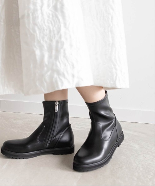 RANDA（ランダ） ブーツ 晴雨兼用 トラックソールショートブーツ