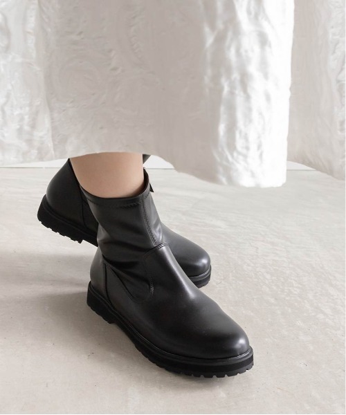 RANDA（ランダ） ブーツ 晴雨兼用 トラックソールショートブーツ