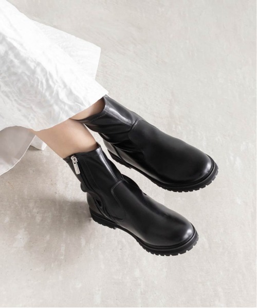 RANDA（ランダ） ブーツ 晴雨兼用 トラックソールショートブーツ
