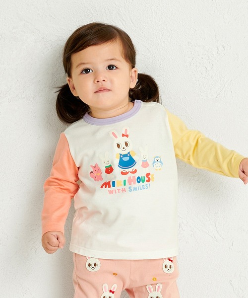 tシャツ プッチー＆うさこ　アニマル長袖Ｔシャツ キッズ 子供服 男の子 女の子の画像