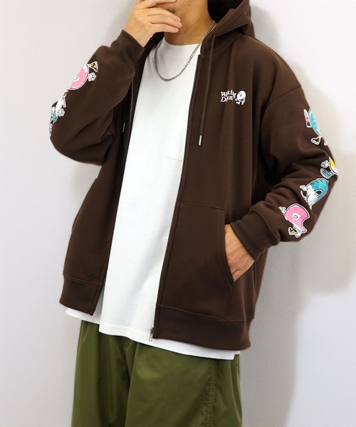 BURNER（バーナー） パーカー 「GROOVY STORE」Walking Donut 裏起毛