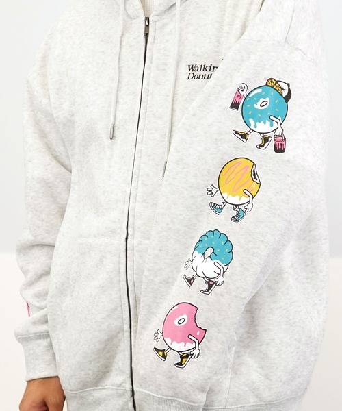 Voodoo Doughnut パーカー XL グレー Stained Glass Hoodie Navy