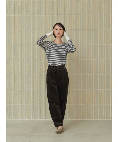パンツ コーデュロイカーブタックパンツ 「低身長・小柄女性 パンツ コーデュロイカーブタックパンツ 「低身長・小柄女性