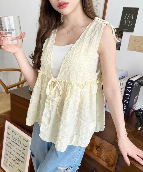 formo フォルモ　チェックベスト　ジレ　for formo ペプラム formo フォルモ チェックベスト ジレ for formo ペプラム - メルカリ