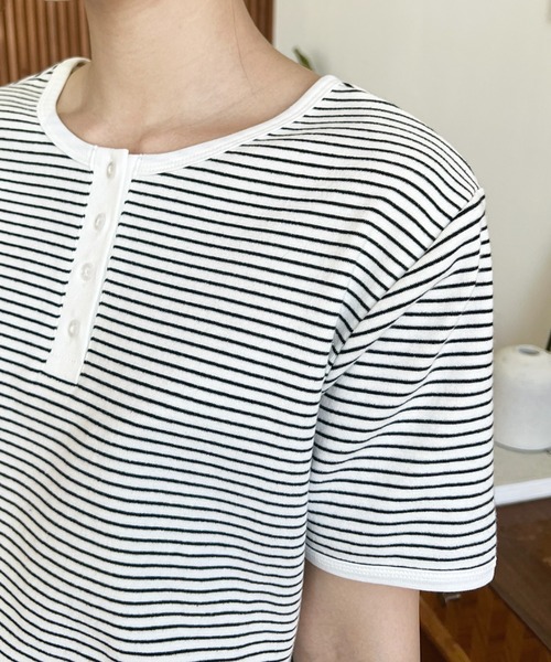 テンダーロイン　ボーダーヘンリーネック 2枚セット HENLEY NECK MULTI BORDER TEE / ヘンリーネックマルチボーダーT（T