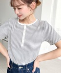 ヘンリーネック tシャツ 半袖 ヘンリーネック...の詳細画像5