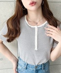 ヘンリーネック tシャツ 半袖 ヘンリーネック...の詳細画像1