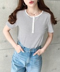 ヘンリーネック tシャツ 半袖 ヘンリーネック...の詳細画像2