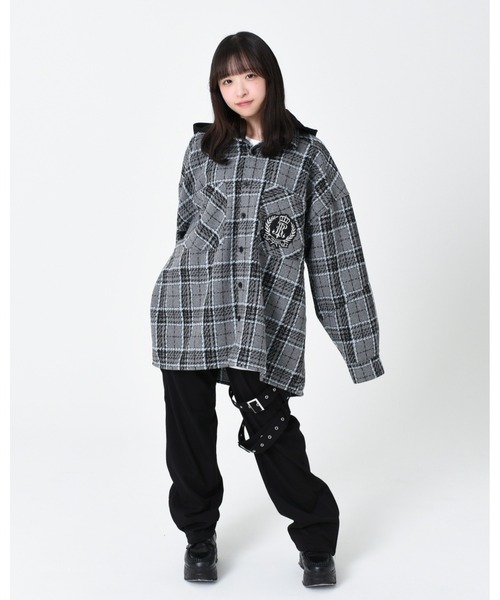 TRAVAS TOKYO トラバストーキョー チェック切替エンブレムブルゾン TRAVAS TOKYO トラバストーキョー チェック切替エンブレムブルゾン