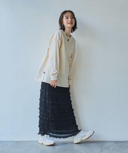 coen スカート シフォンフリルナロースカート : ZOZOTOWN Yahoo
